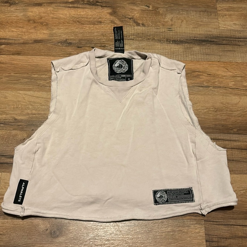 Alphalete Very Terry Crop Size Medium Cream
